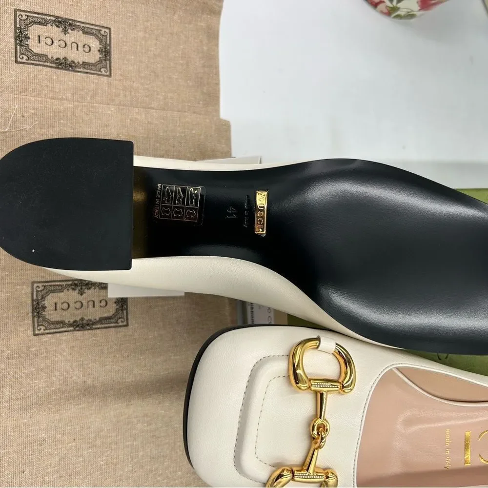 Women's Gucci horse bit leather ballet flats size 41 made in Italy